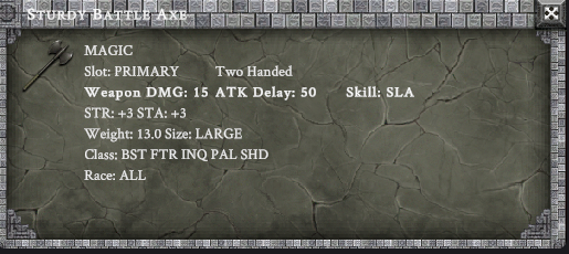 STURDY BATTLE AXE item card